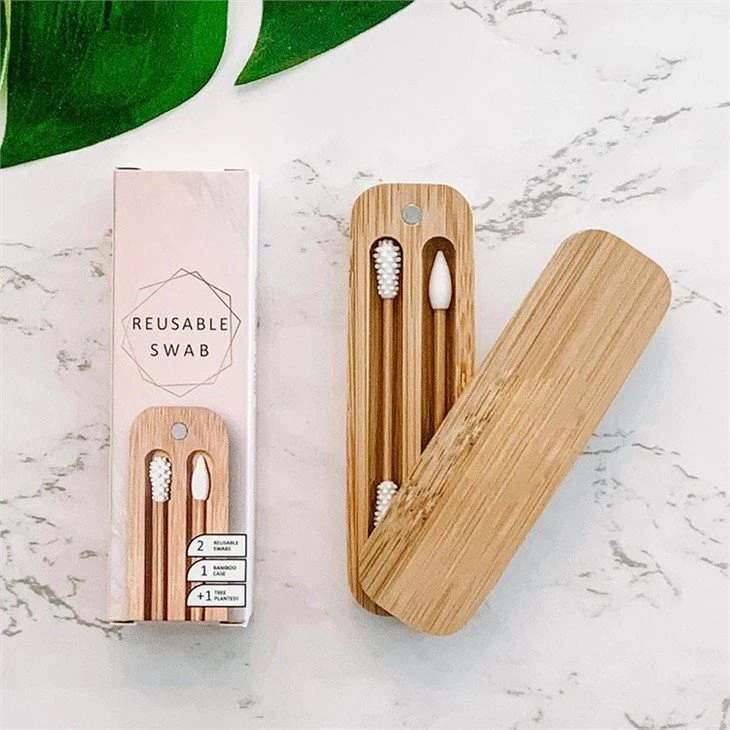 reusable silicone bamboo swabs